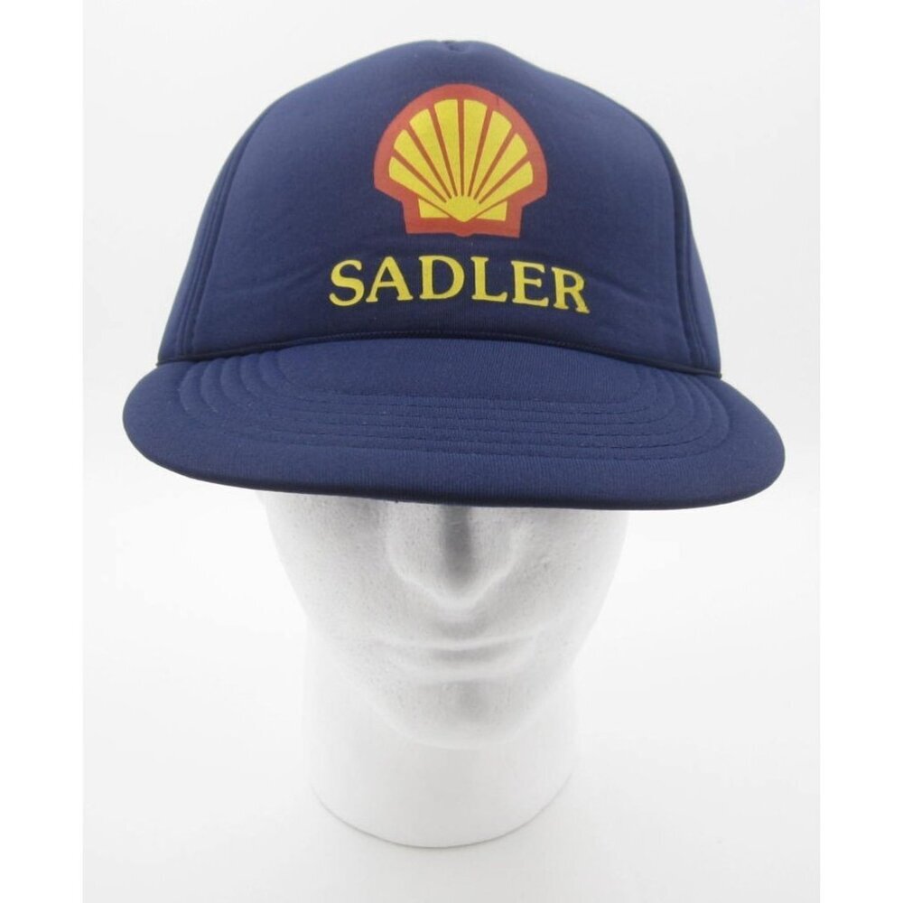 Vintage Shell Gasoline Sadler Snapback Foam Trucker Retro Americana Hat (C)